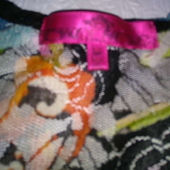 Almost Famous Sheer Lace Mesh Floral Print Top - Picture 3 of 8